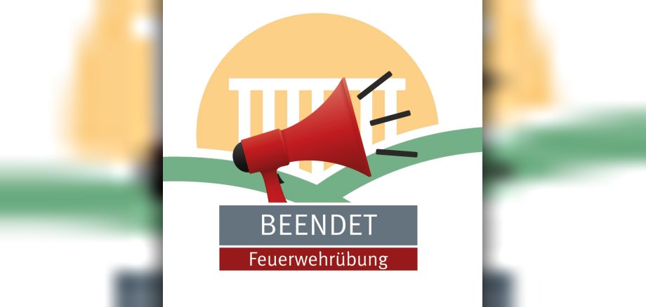 Warnung Feuerwehrübung Ende