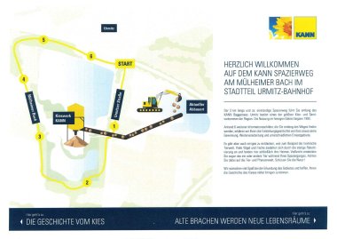 Die erste Grafik von mehreren, die rund um den Kiesweiher stehen. 