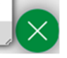 Screenshot des grün hinterlegten x, über das man den digitalen Assistenten verlässt. 