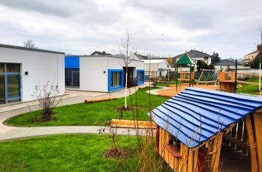 Rückansicht der Kita Schultheispark