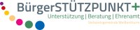 links finden sich in einem Halbkreis angeordnete Kreise, daneben die Schrift BürgerSTÜTZPUNKT+