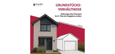Änderungen Grundstücksverhältnisse Der Eingang eines Hauses steht neben einer schraffiert gezeichneten Garage.